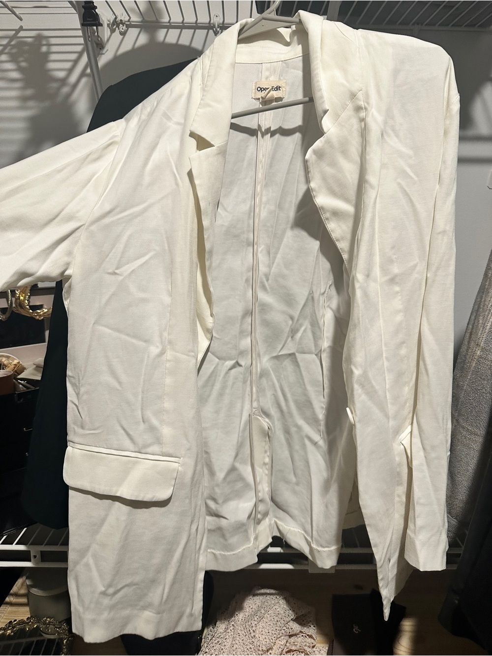 Open Edit White Tailored Blazer